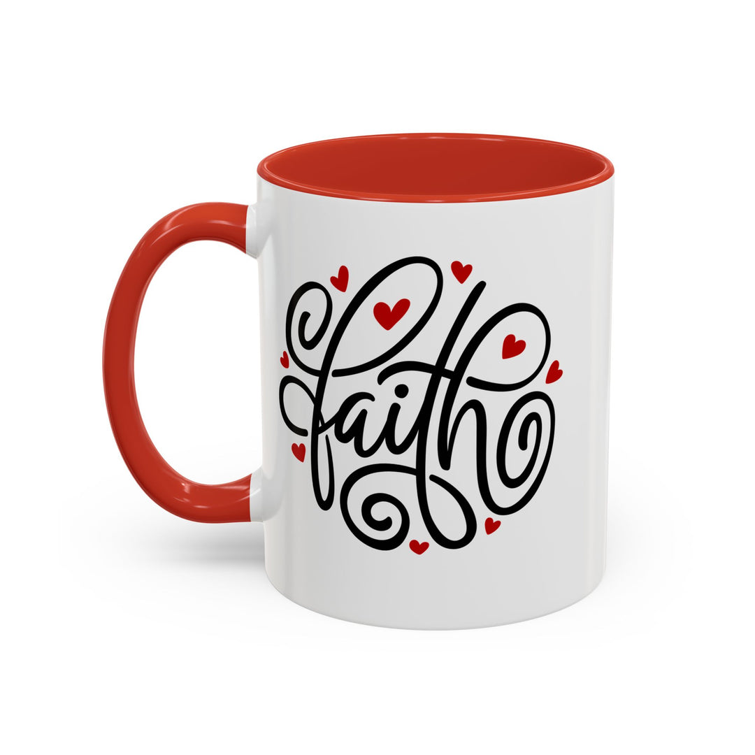 Faith Hearts - Accent Coffee Mug (11, 15oz)