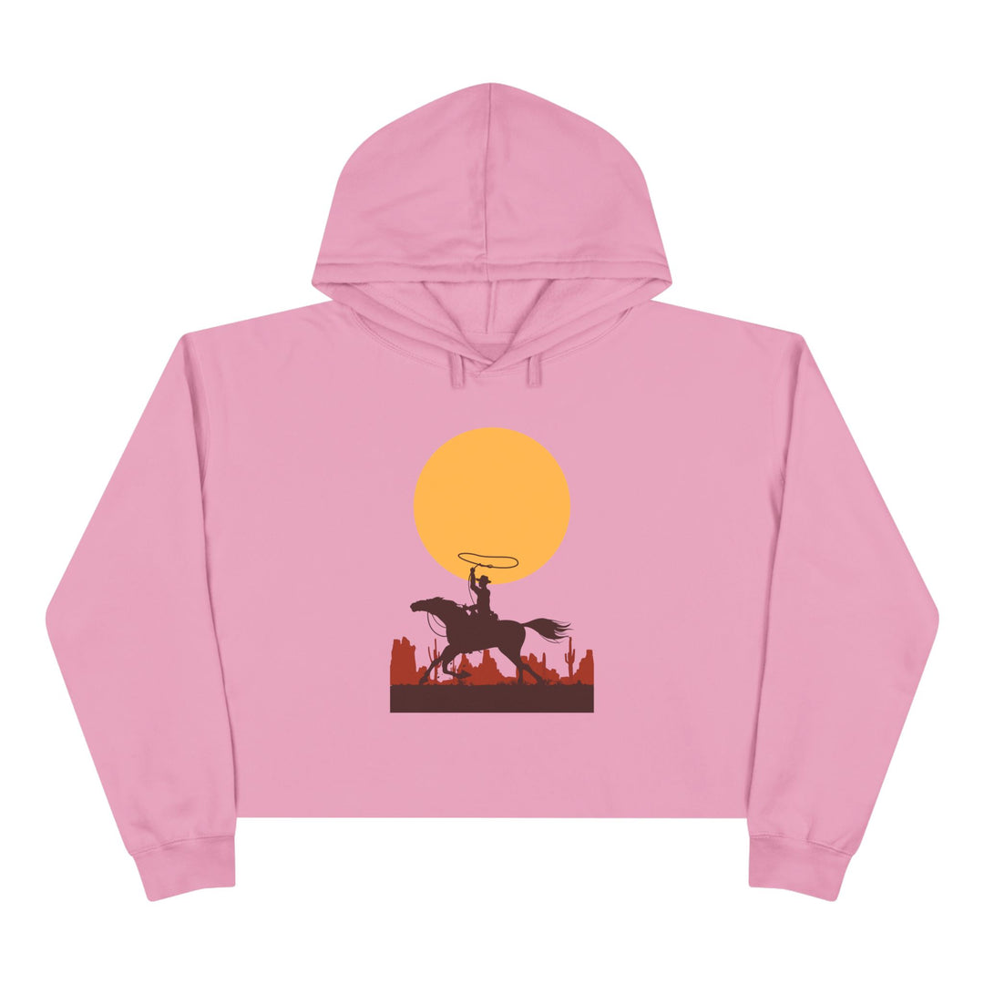 Roping The Moon - Crop Hoodie