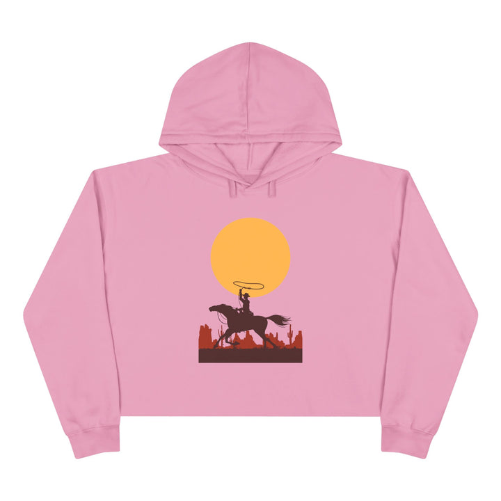 Roping The Moon - Crop Hoodie