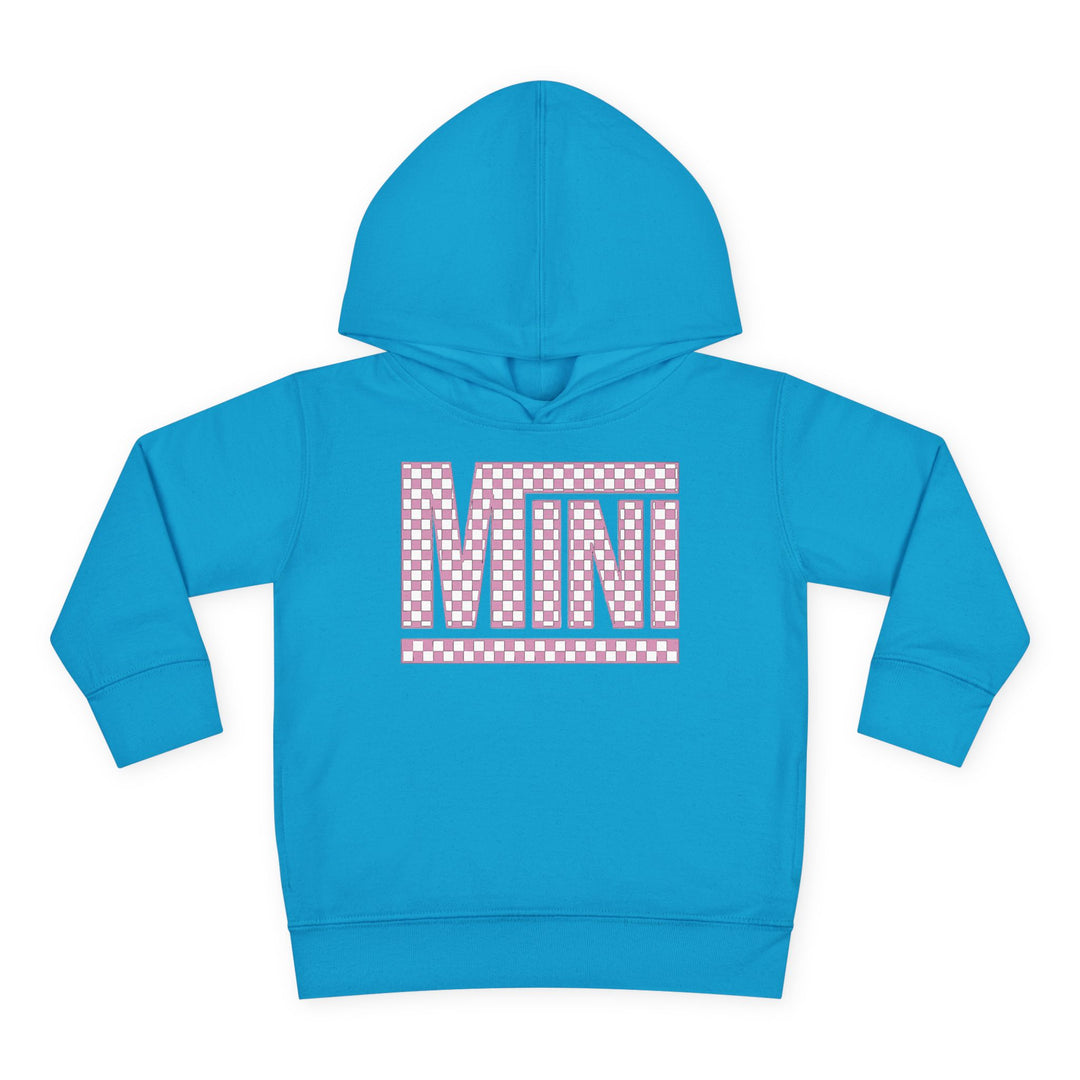 Pink Check Mini - Toddler Pullover Fleece Hoodie