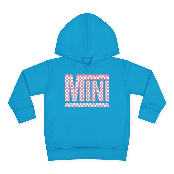 Pink Check Mini - Toddler Pullover Fleece Hoodie