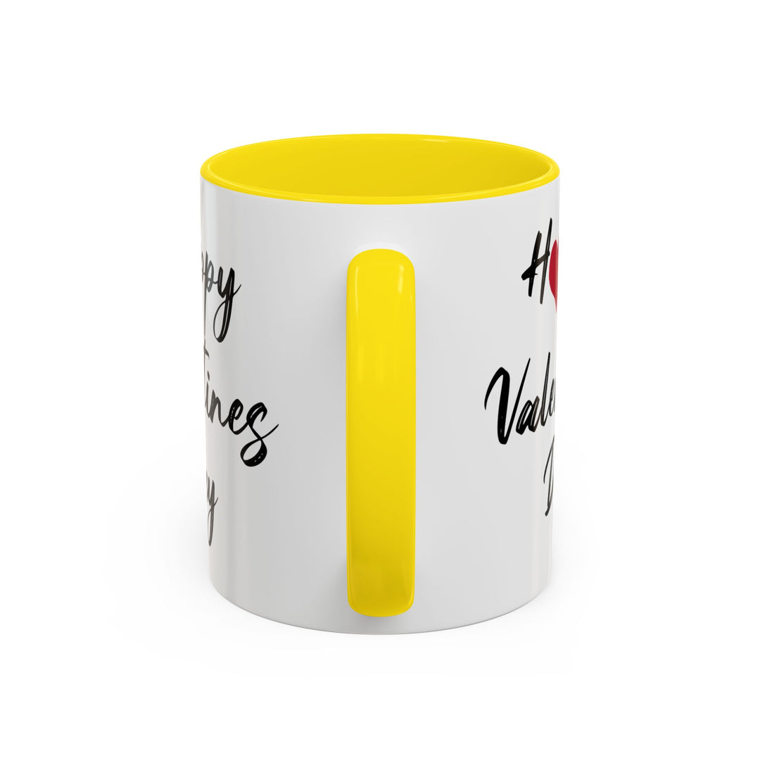 Happy Valentines Day - Accent Coffee Mug (11, 15oz)