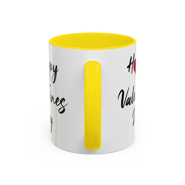Happy Valentines Day - Accent Coffee Mug (11, 15oz)