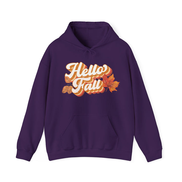 Retro Hello Fall - Unisex Heavy Blend™ Hooded Sweatshirt