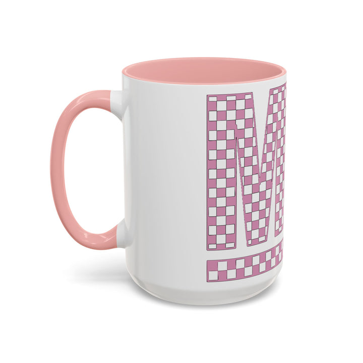 Pink Check Mini - Accent Coffee Mug (11, 15oz)