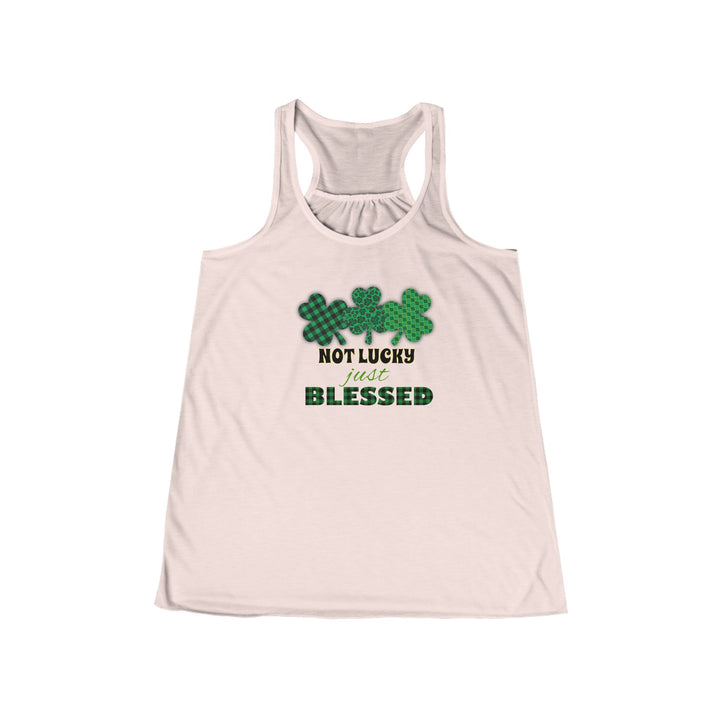 Not Lucky Just Blessed - Women's Flowy Racerback Tank
