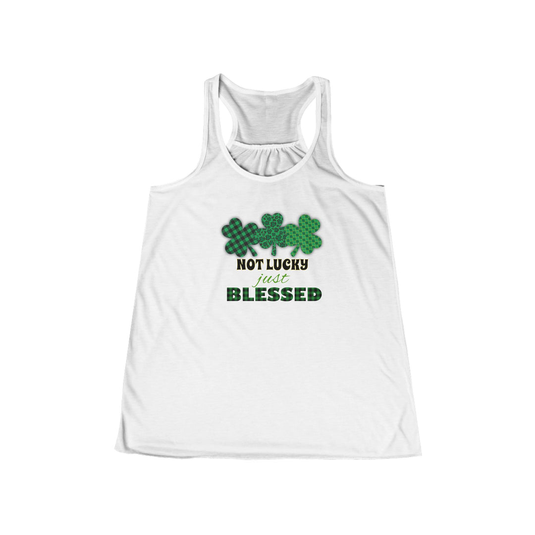 Not Lucky Just Blessed - Women's Flowy Racerback Tank
