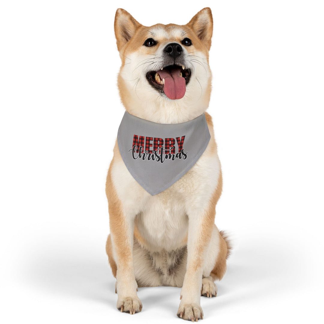 Red Buffalo Merry Christmas - Pet Bandana Collar