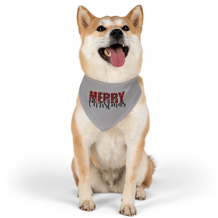Red Buffalo Merry Christmas - Pet Bandana Collar