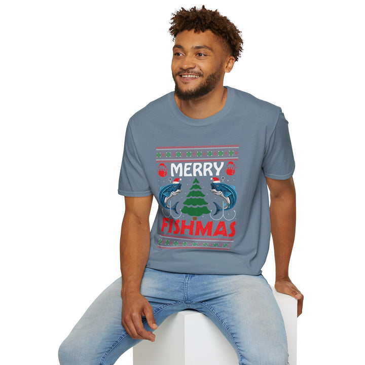 Merry Fishmas - Unisex Softstyle T-Shirt