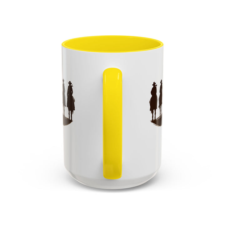 Cowboy Silhouette - Accent Coffee Mug (11, 15oz)