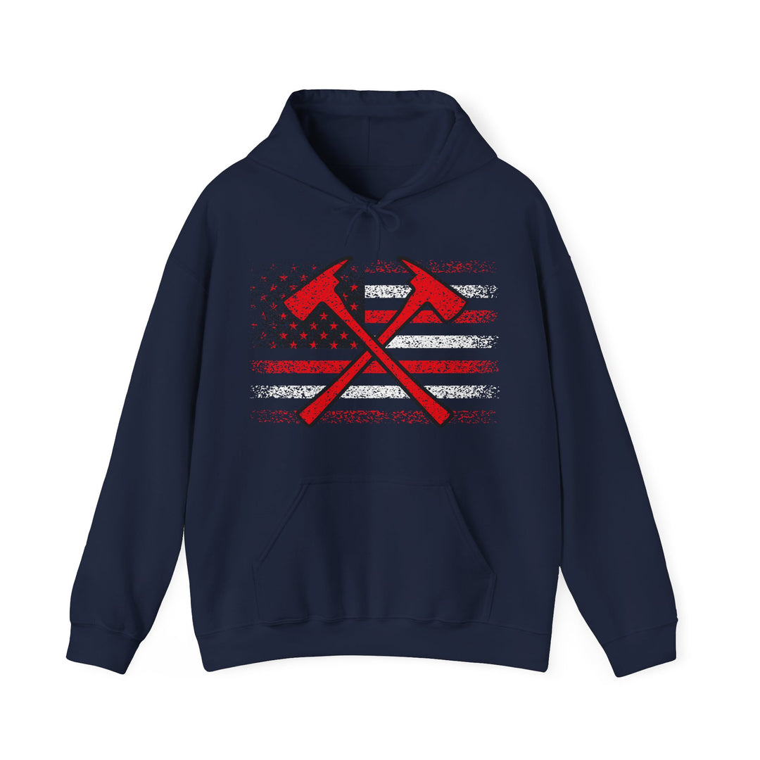 Firefighter American Flag - Unisex Heavy Blend™ Hooded Sweatshirt