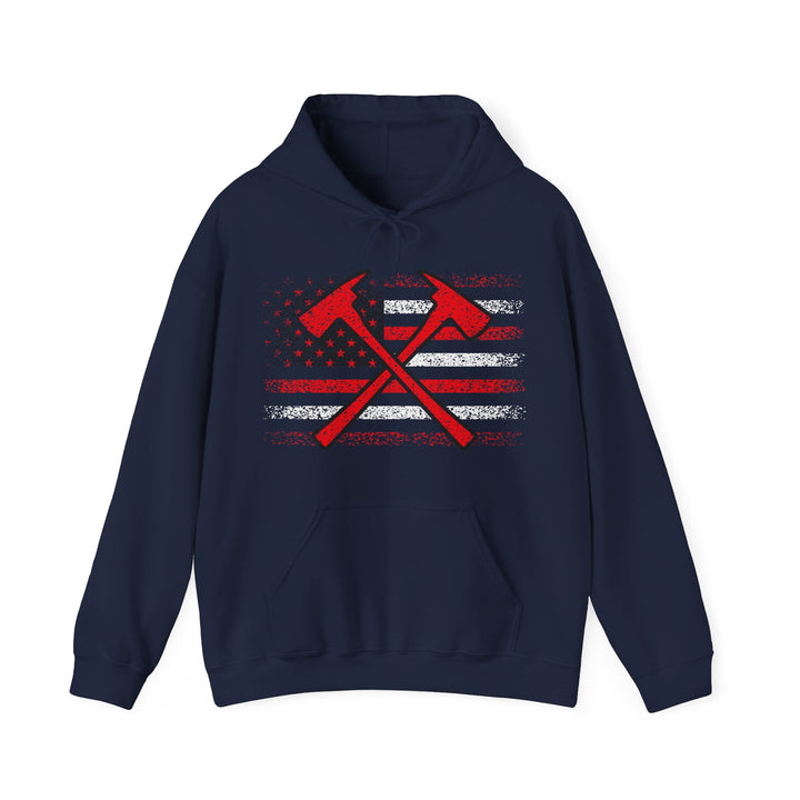 Firefighter American Flag - Unisex Heavy Blend™ Hooded Sweatshirt