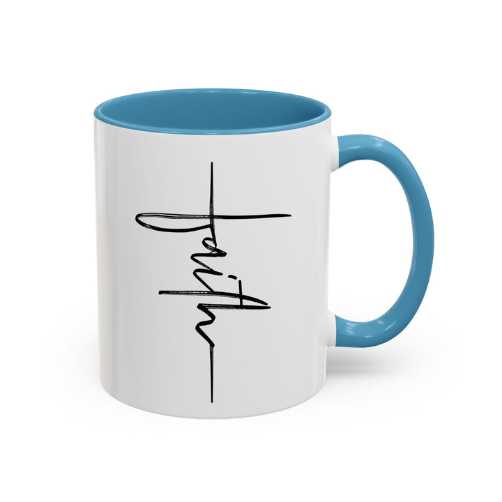 Faith Cross - Accent Coffee Mug (11, 15oz)