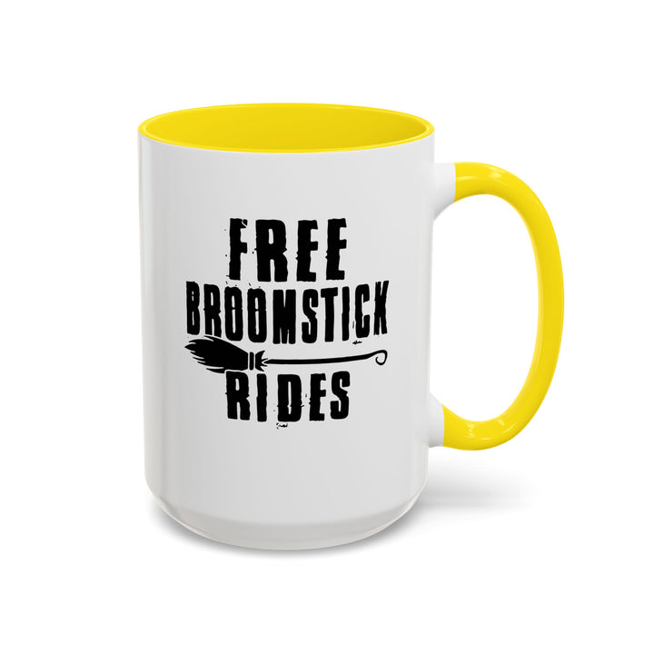 Free Broomstick Rides - Accent Coffee Mug (11, 15oz)