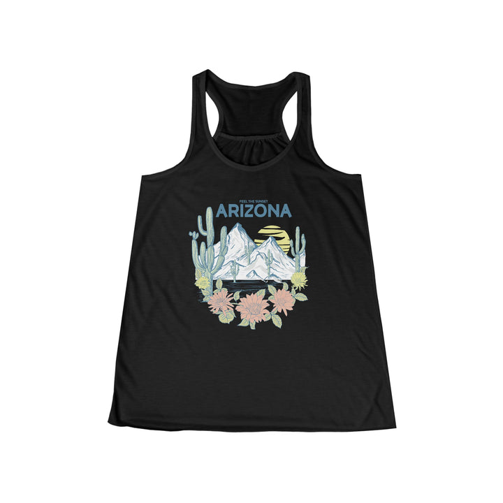 Feel The Sunset Arizona - Women's Flowy Racerback Tank