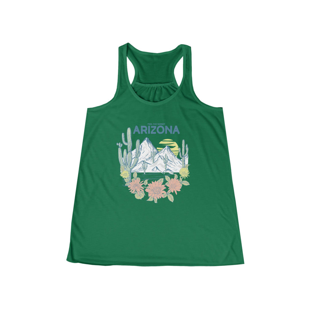 Feel The Sunset Arizona - Women's Flowy Racerback Tank