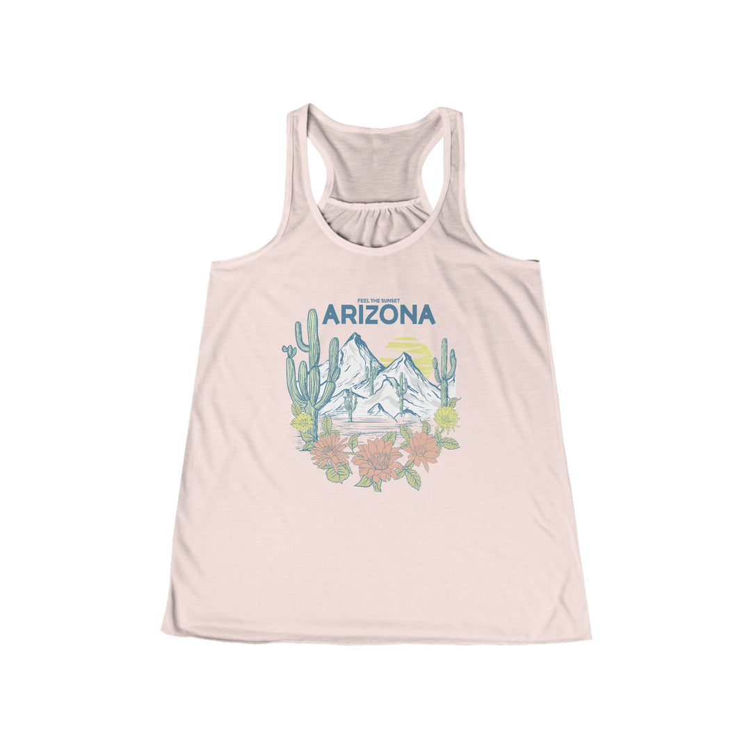 Feel The Sunset Arizona - Women's Flowy Racerback Tank