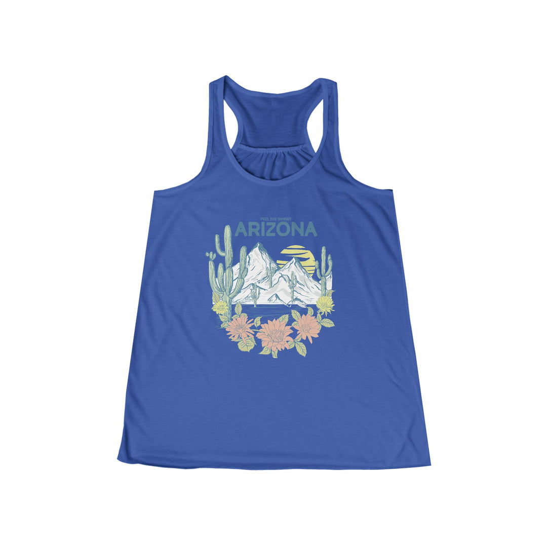 Feel The Sunset Arizona - Women's Flowy Racerback Tank