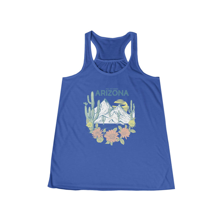 Feel The Sunset Arizona - Women's Flowy Racerback Tank