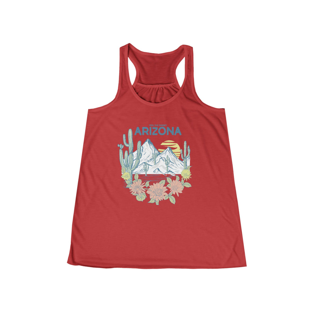 Feel The Sunset Arizona - Women's Flowy Racerback Tank