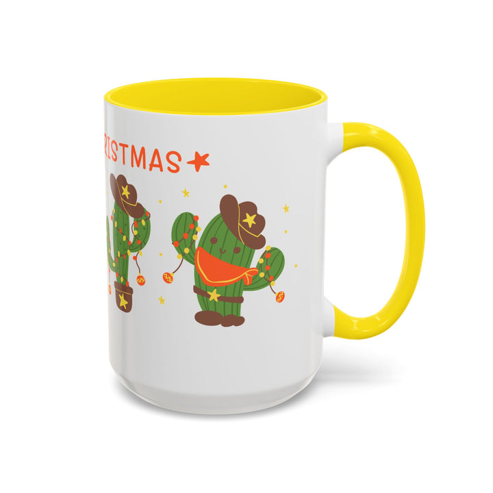 Merry Christmas Cactus -  Accent Coffee Mug (11, 15oz)