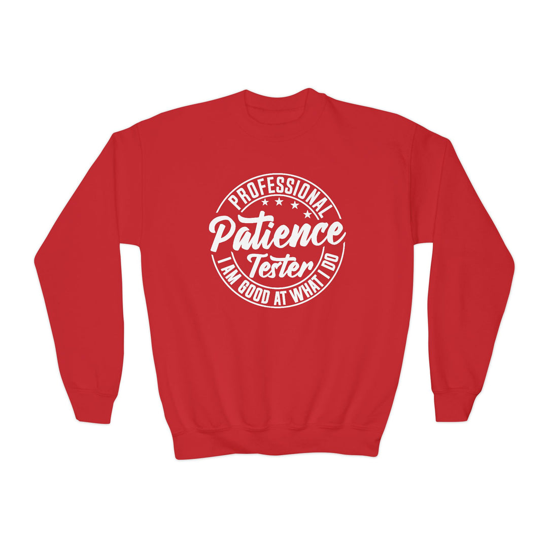 Professional Patience Tester - Youth Crewneck Sweatshirt
