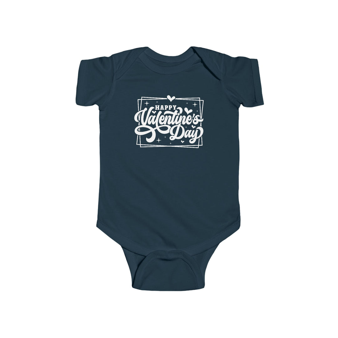 Happy Valentine's Day W/Hearts - Infant Fine Jersey Bodysuit