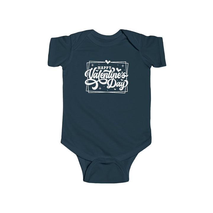 Happy Valentine's Day W/Hearts - Infant Fine Jersey Bodysuit