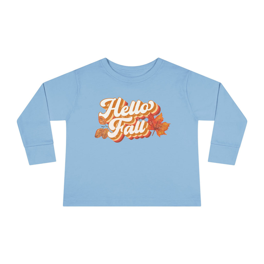 Retro Hello Fall - Toddler Long Sleeve Tee