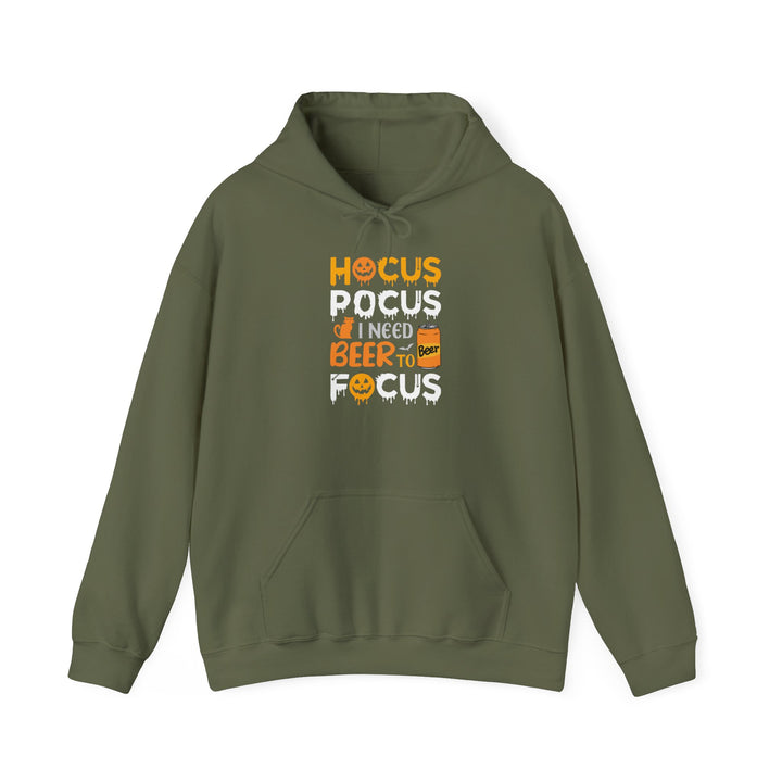 Hocus Pocus I Need A Beer To Focus - Unisex Heavy Blend™ Hooded Sweatshirt