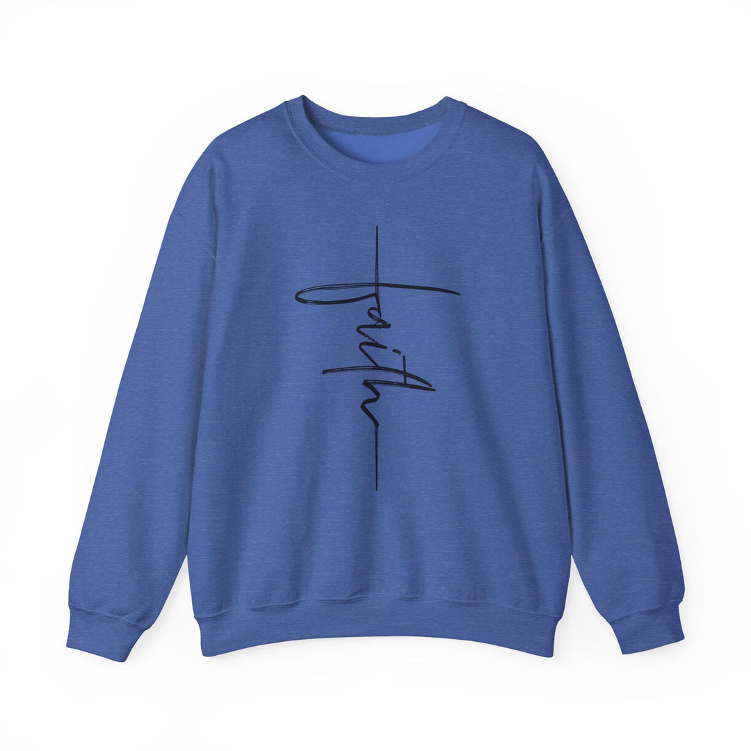 Faith Cross - Unisex Heavy Blend™ Crewneck Sweatshirt