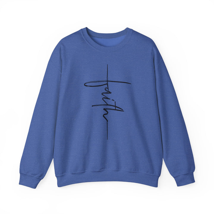 Faith Cross - Unisex Heavy Blend™ Crewneck Sweatshirt