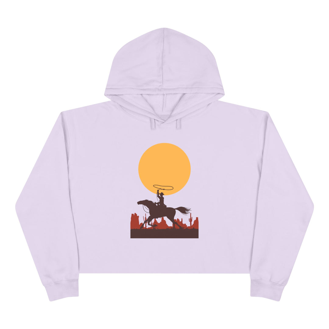 Roping The Moon - Crop Hoodie