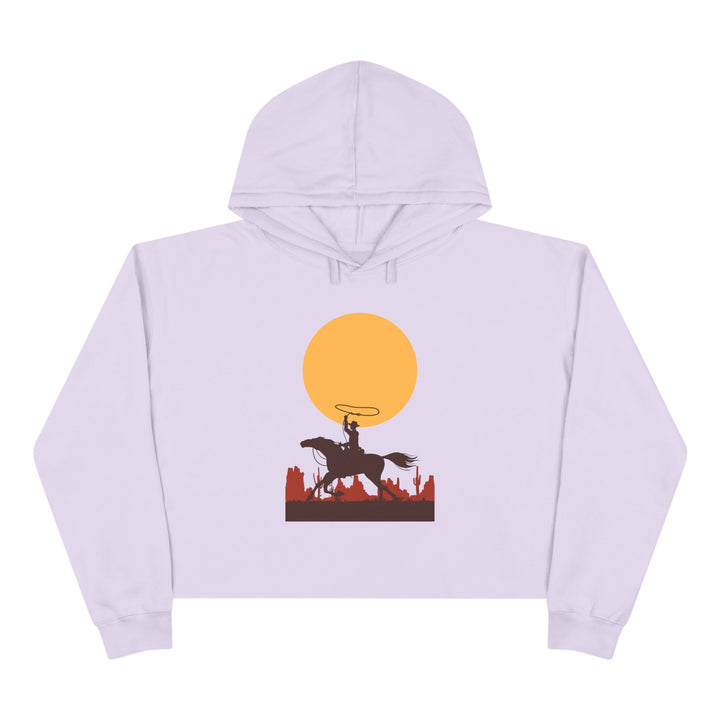 Roping The Moon - Crop Hoodie