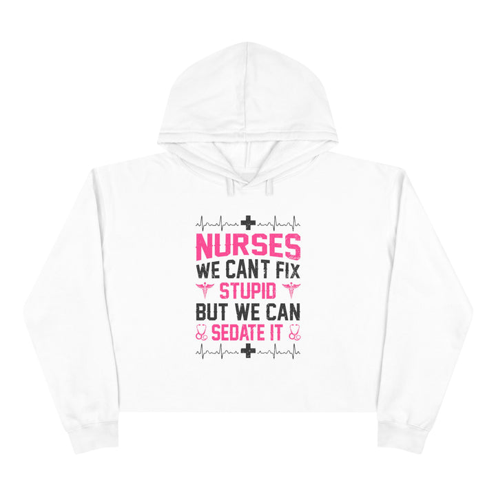 Can't Fix Stupid - Crop Hoodie