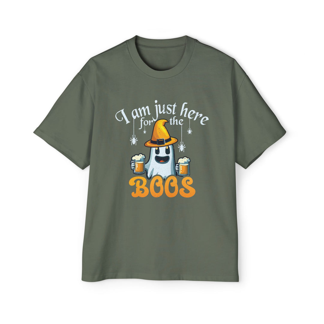 Here For The Boos - Men's Heavy Oversized Tee