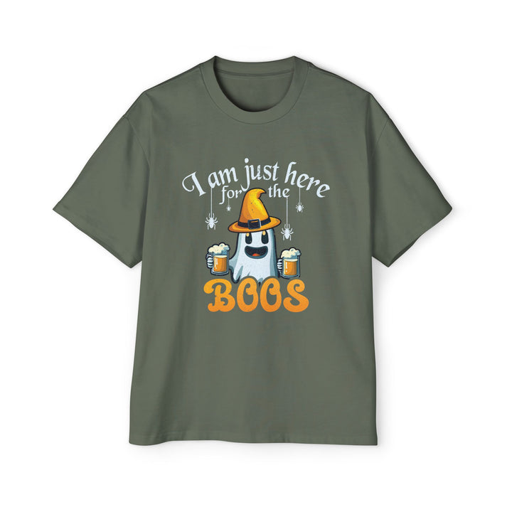 Here For The Boos - Men's Heavy Oversized Tee