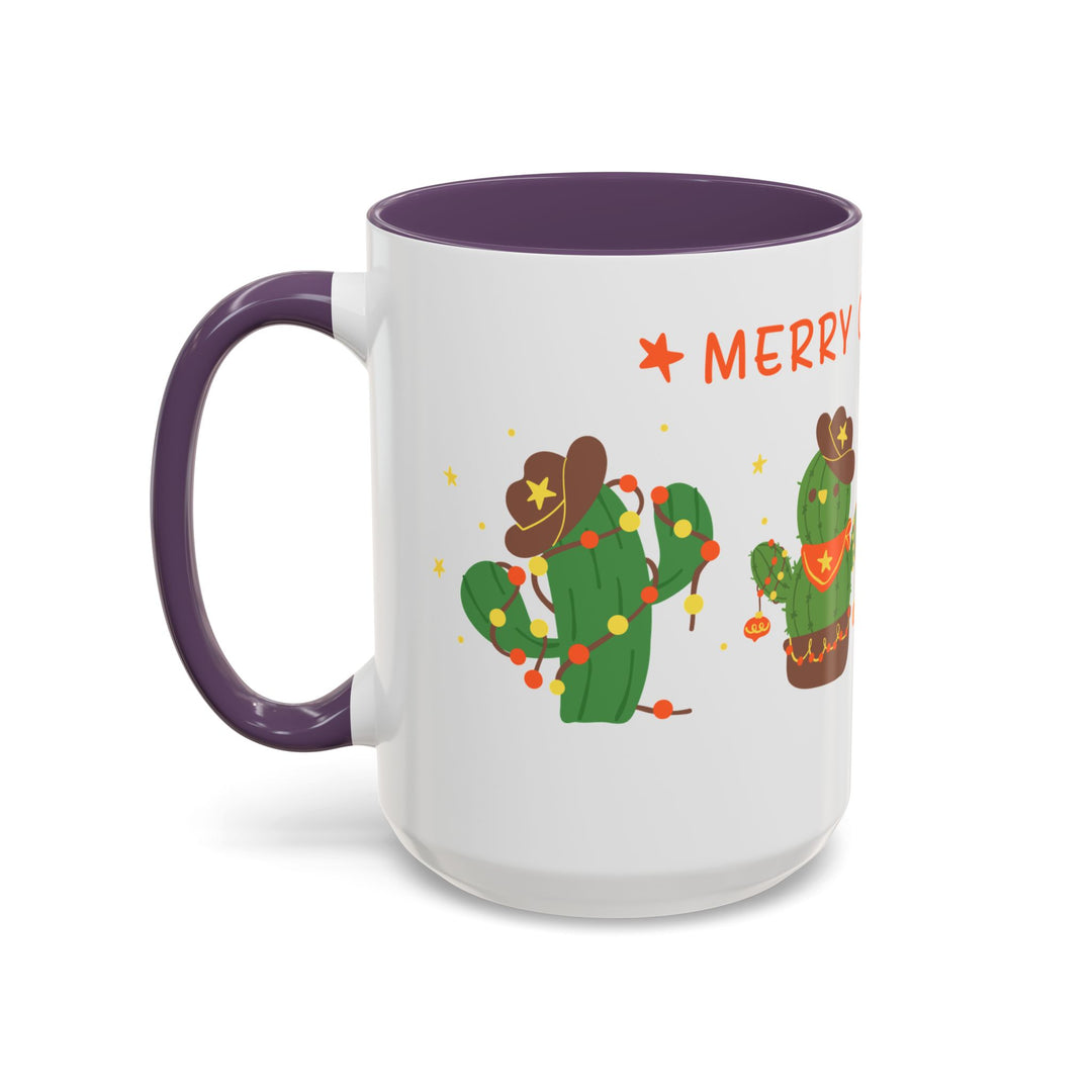 Merry Christmas Cactus -  Accent Coffee Mug (11, 15oz)