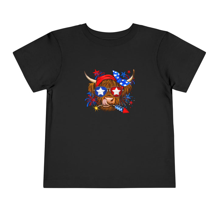4th Of July Cow - Toddler Short Sleeve Tee