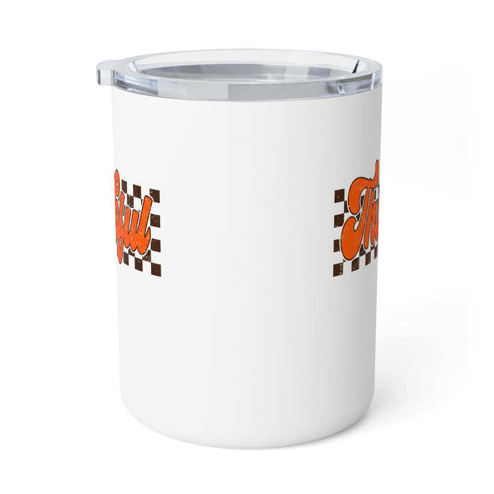 Retro Thankful - Insulated Coffee Mug, 10oz