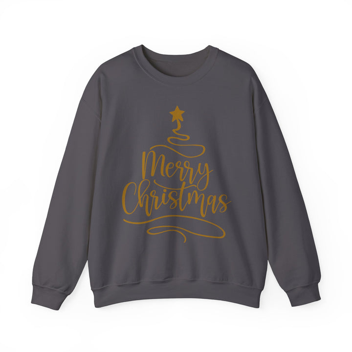 Merry Christmas Gold Tree - Unisex Heavy Blend™ Crewneck Sweatshirt