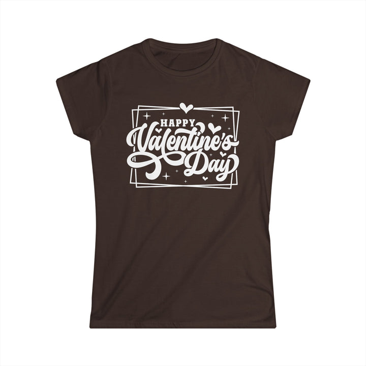 Happy Valentine's Day W/Hearts - Women's Softstyle Tee