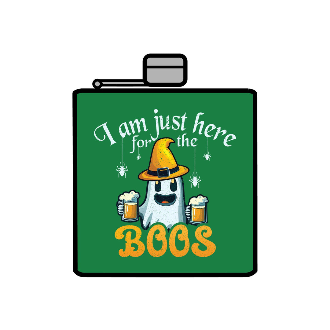 Here For The Boos - Stainless Steel Flask, 6oz