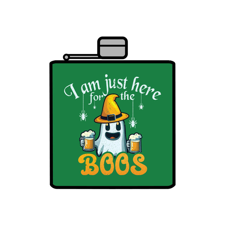 Here For The Boos - Stainless Steel Flask, 6oz