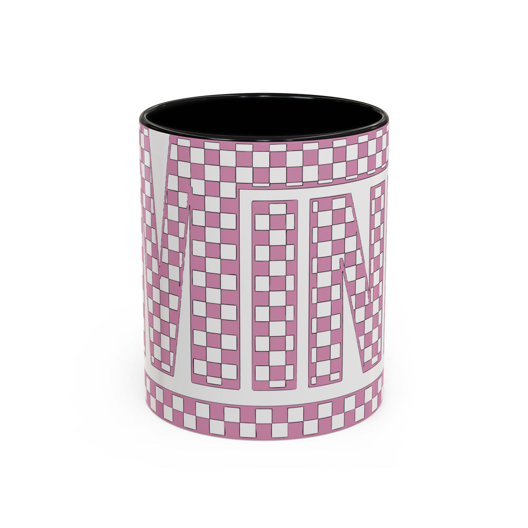 Pink Check Mini - Accent Coffee Mug (11, 15oz)