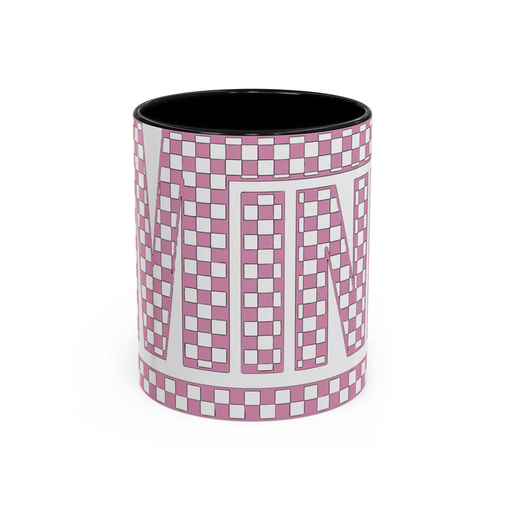 Pink Check Mini - Accent Coffee Mug (11, 15oz)