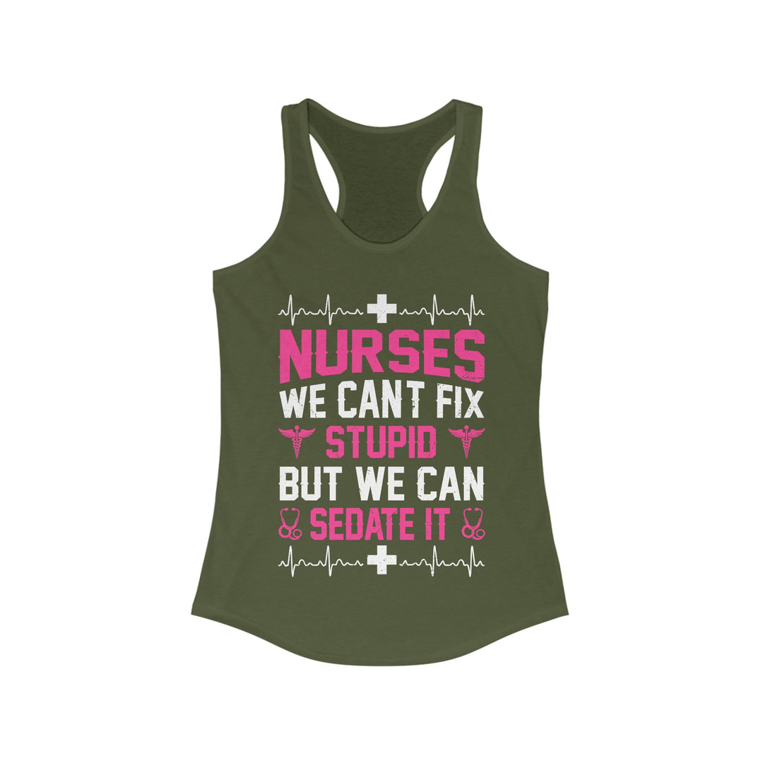 Can't Fix Stupid - Women's Ideal Racerback Tank