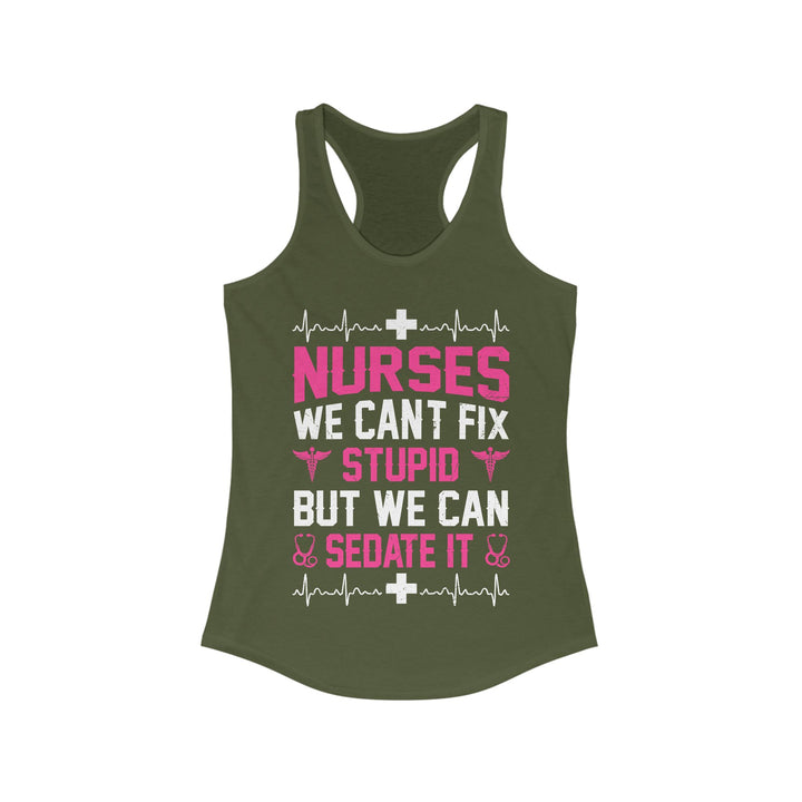 Can't Fix Stupid - Women's Ideal Racerback Tank