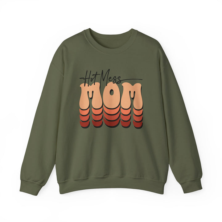 Hot Mess Mom - Unisex Heavy Blend™ Crewneck Sweatshirt